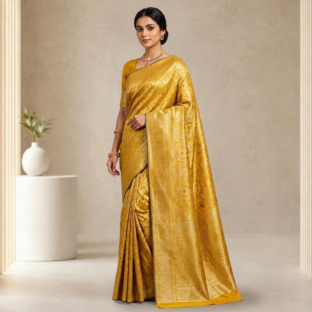 Silk Saree with Unstitched Blouse