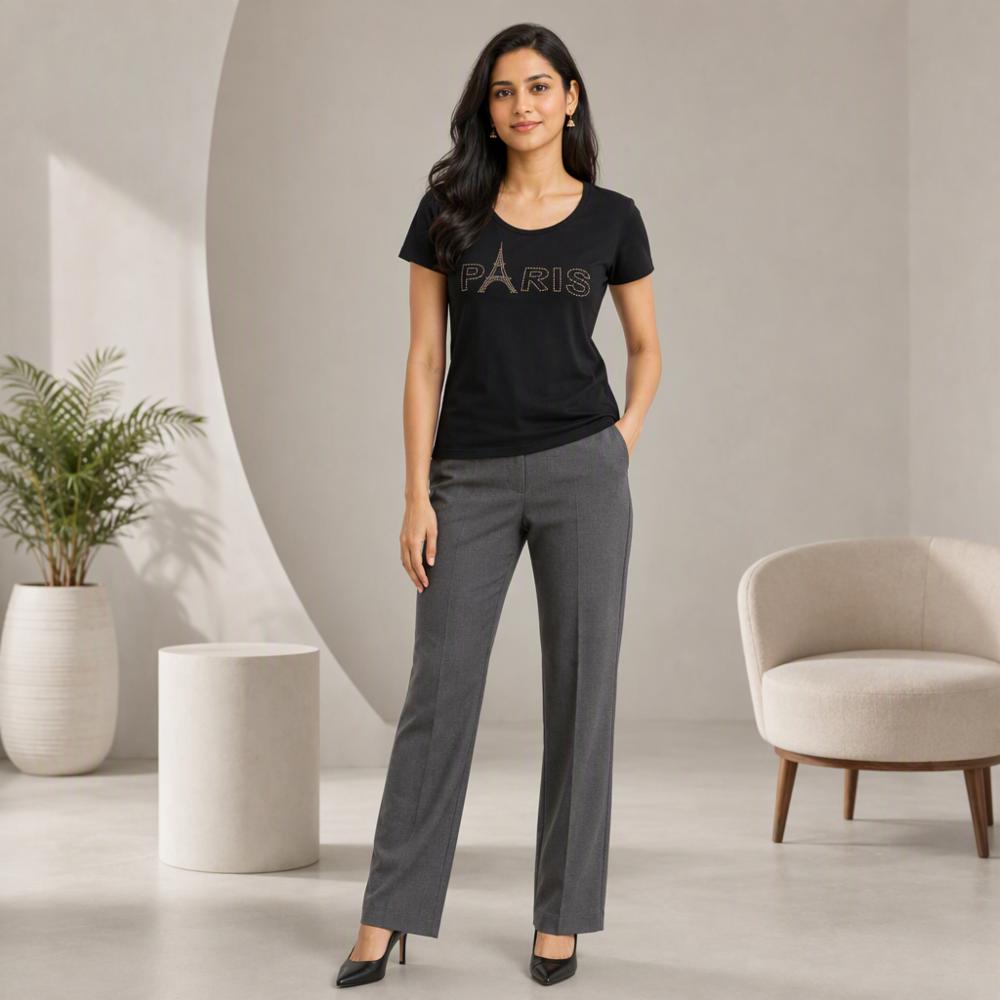 Black Paris Graphic T-Shirt