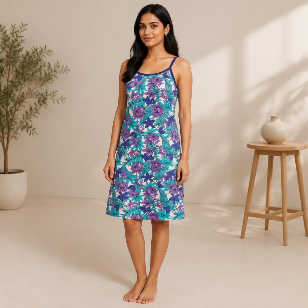 Premium Hosiery Floral Night Dress for Women
