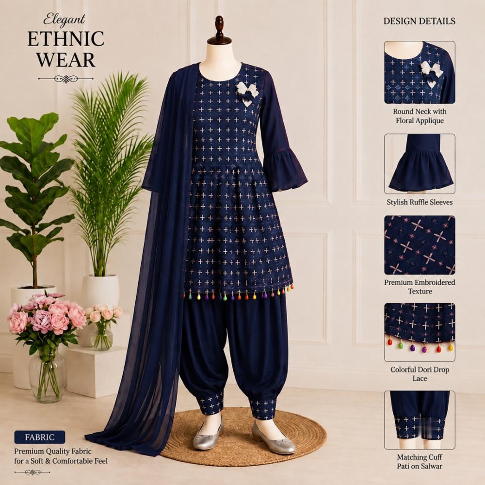 Teenage Girls Festival Session Dress (9 To 12 Year)