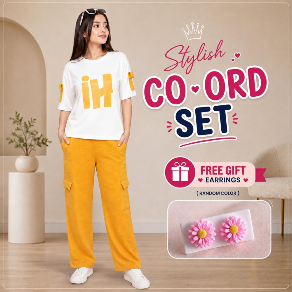 Ladies Printed Co-Ord Set with Top & Palazzo
