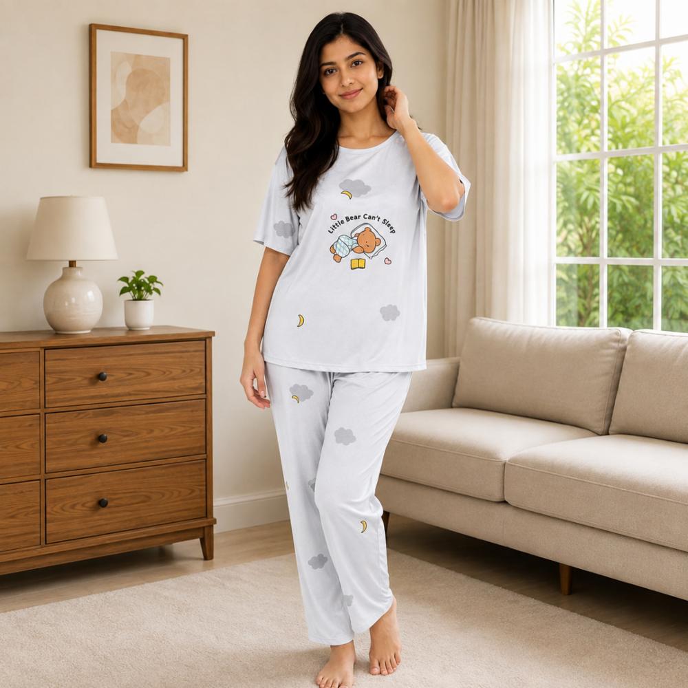 Malai Cotton Stitched Night Suit for Inner-wear & Nightwear