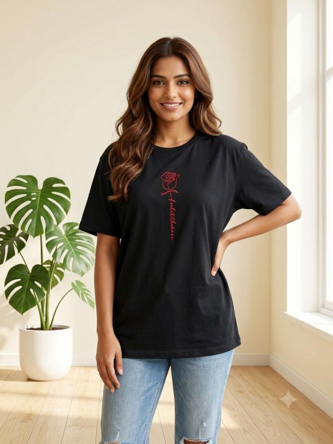 Black Rose Graphic T-Shirt