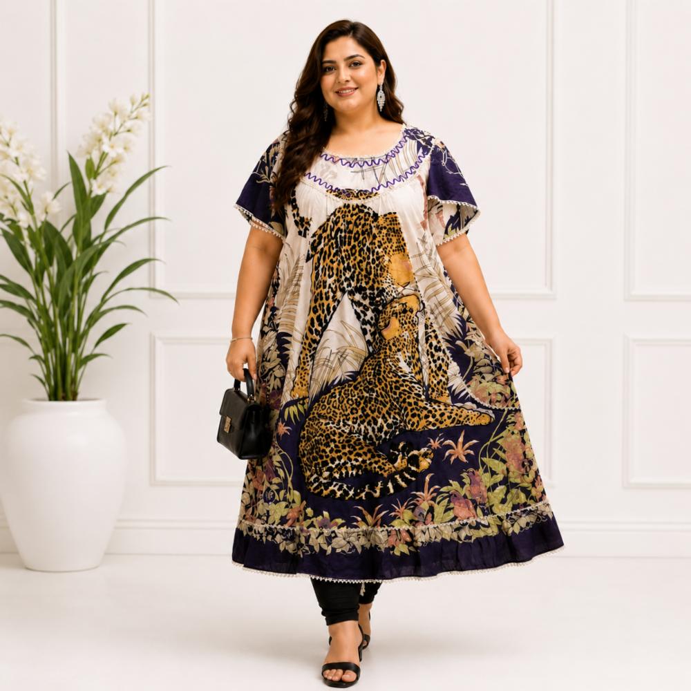 Long Cotton Tunic with Side Pockets
