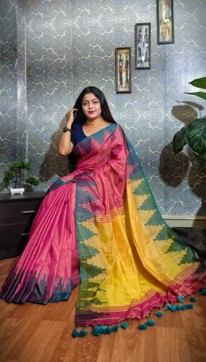 Tissue temple design Saree