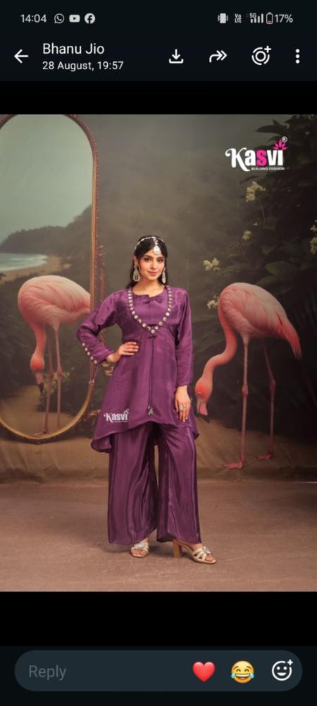 stunning purple kurta set