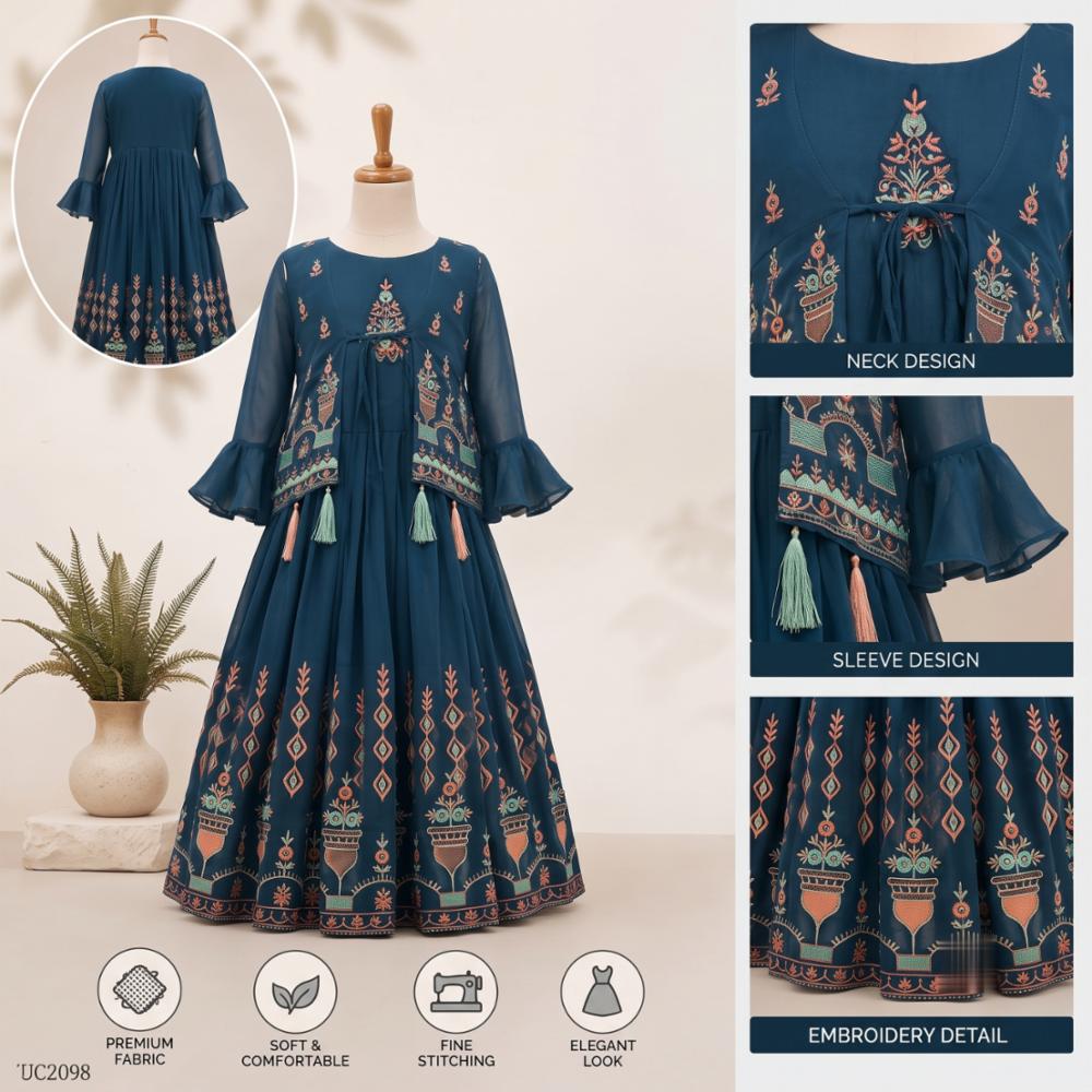 Girls Festival Special Ethnic Long Gown