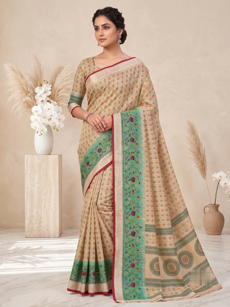 Exclusive Chiku Multi Cotton Saree