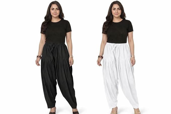 WOMEN REDIMATE COTTON PATIALA SALWAR PACK OF -2 