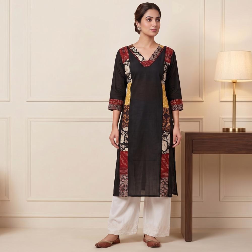 Pure Cotton Kurti with Applique Work!