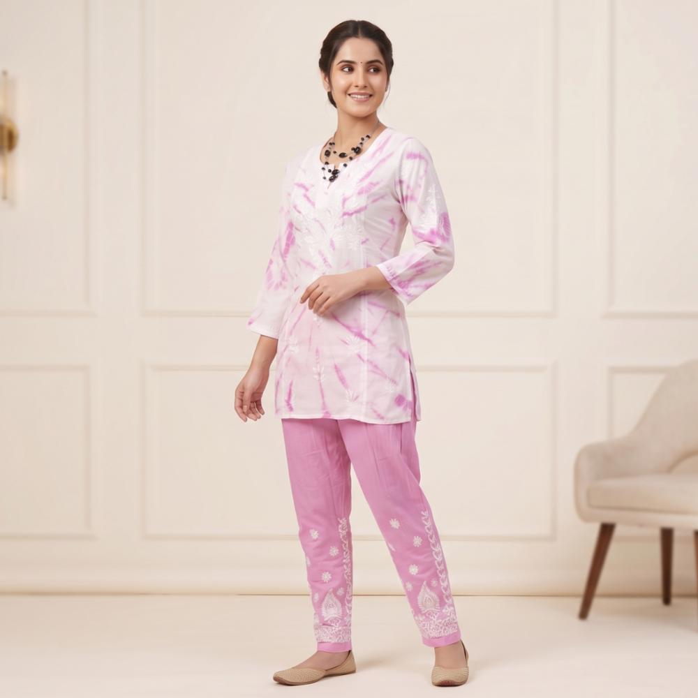 Pure Cotton Lucknow Chikankari Coord Set!