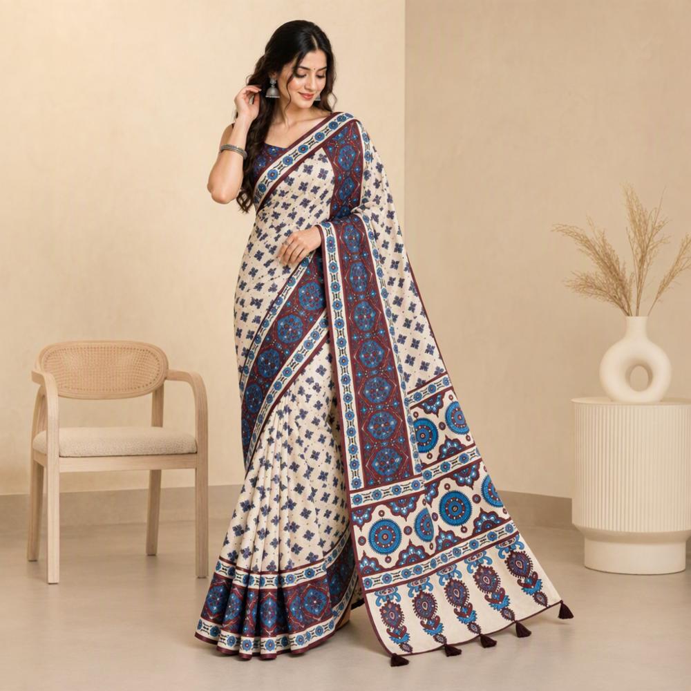 Pure Arjakh Satin Viscose Silk Designer Mirror Work Saree