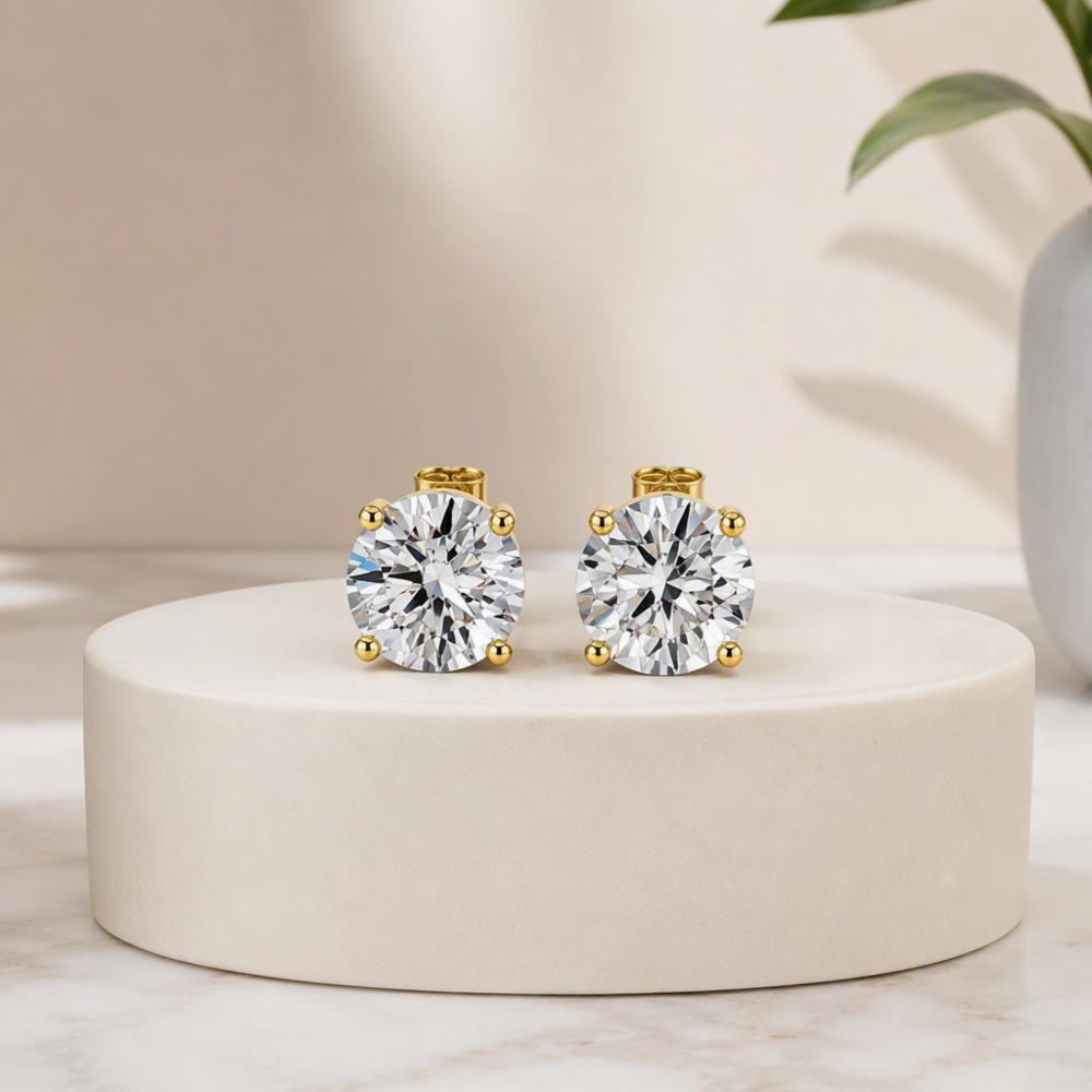 Moissanite Stud Earrings 925 Sterling Silver for Men and Women