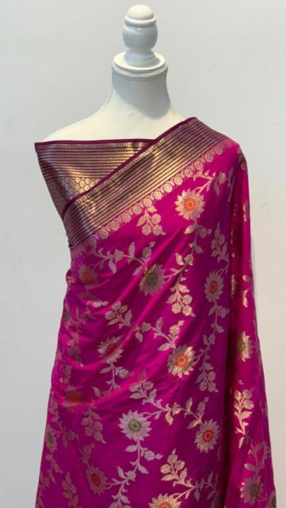 Banarasi Semi Dupiyan Daybel Soft Saree with Heavy Jangla Minakari Weaving and Broket Blouse