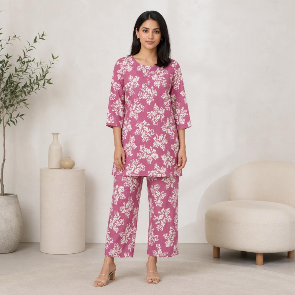 Floral Printed Co-ord Set for Women & Girls