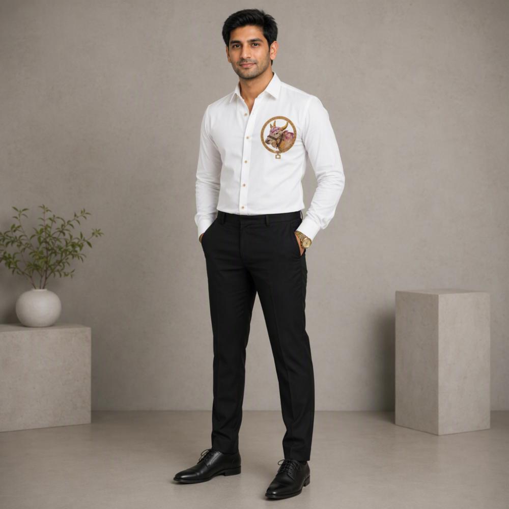 Premium Cotton Unstitched Men's Shirt & Pant Fabric Set