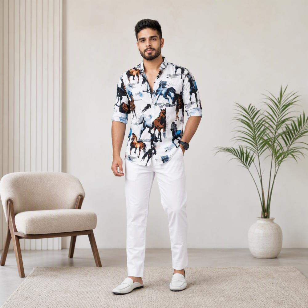 Cotton Shirt and Pant Fabric Set