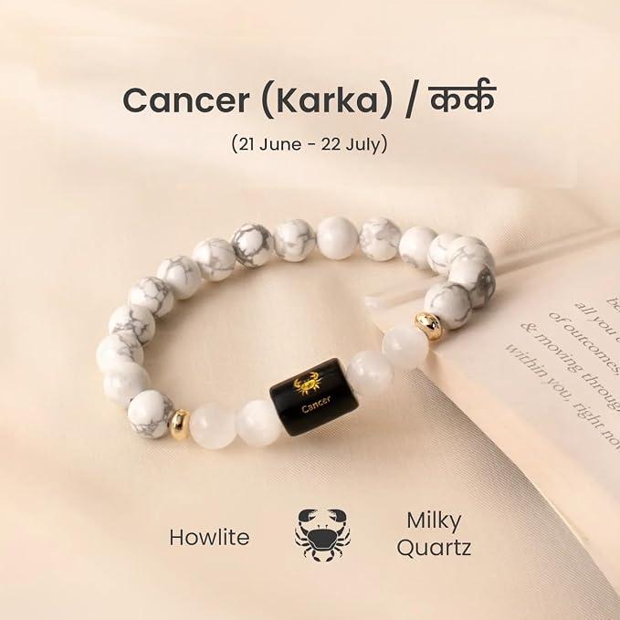 Cancer Zodiac & Karka Rashi Bracelet with Crab Symbol Charm