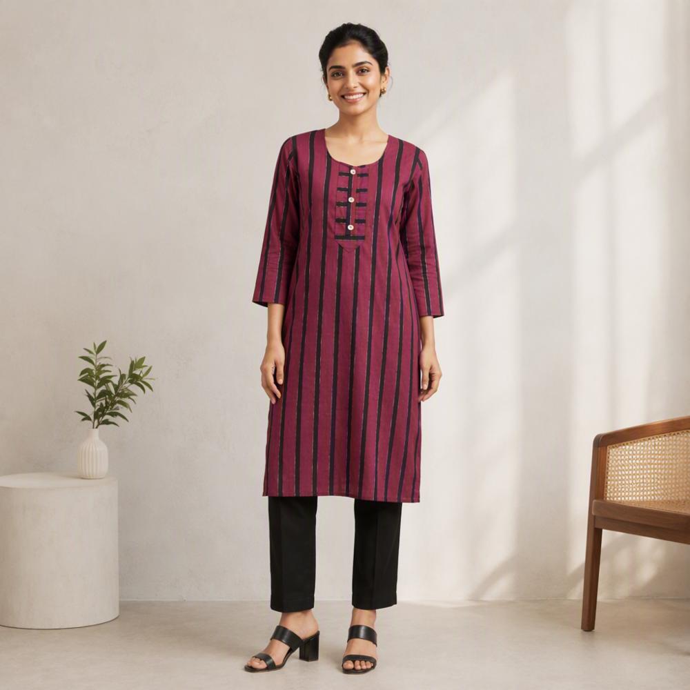 Khadi Cotton Kurta and Pant Set