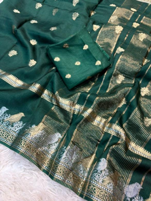 Pure Viscose Russian Dola Saree with Blouse, Partywear Design