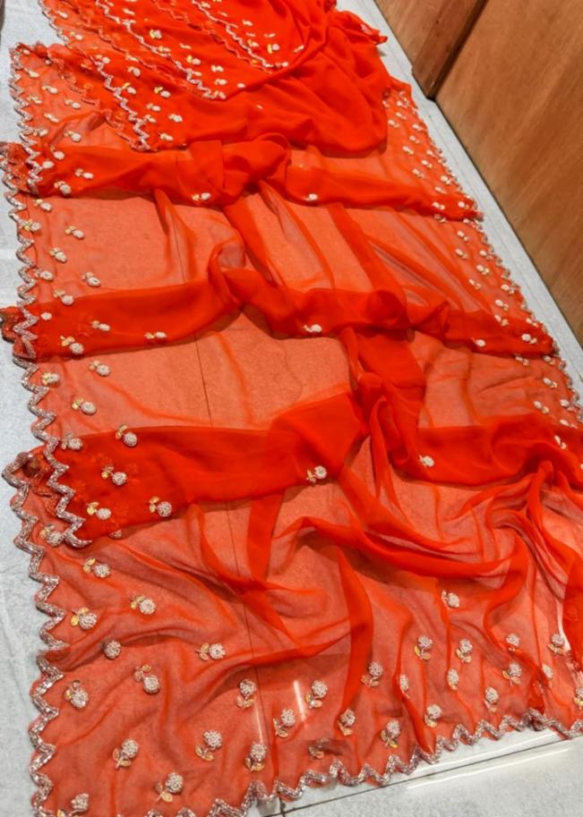 30,30 Royal Georgette Handwork Saree