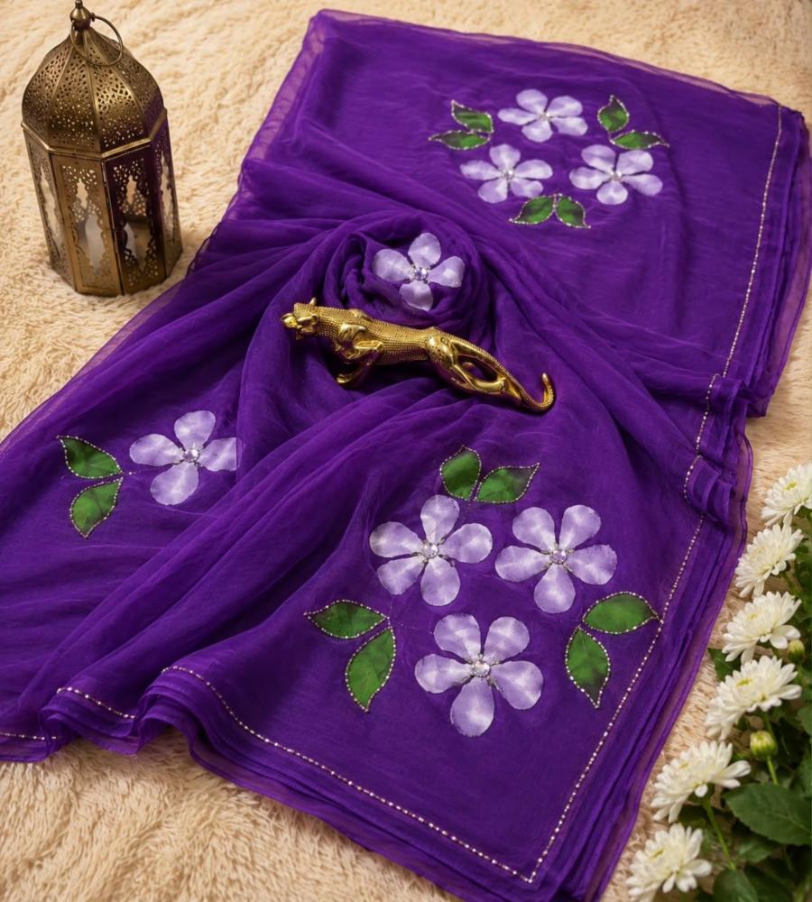 pure chiffon saree 
