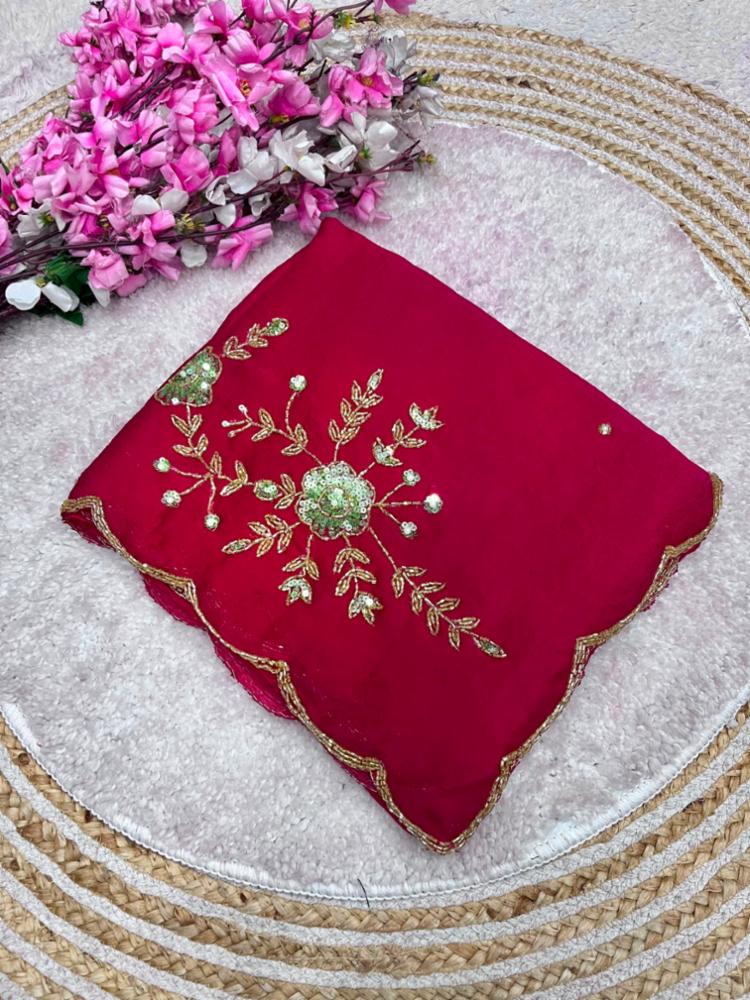Premium Soft Rangoli Karsh Work Saree