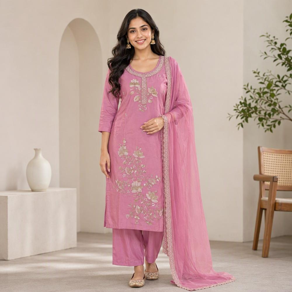 Rievera Womenâs Embroidered 3-Piece Suit Set