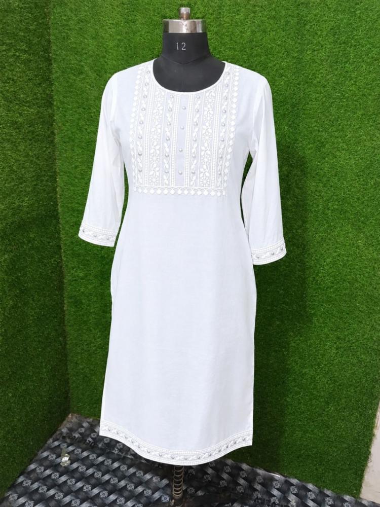 women's long straight kurti rayon fabric daily wear kurti classy premium look 