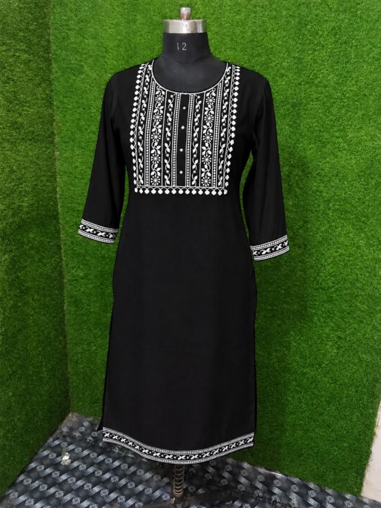 women's long straight kurti rayon fabric daily wear kurti classy premium look 
