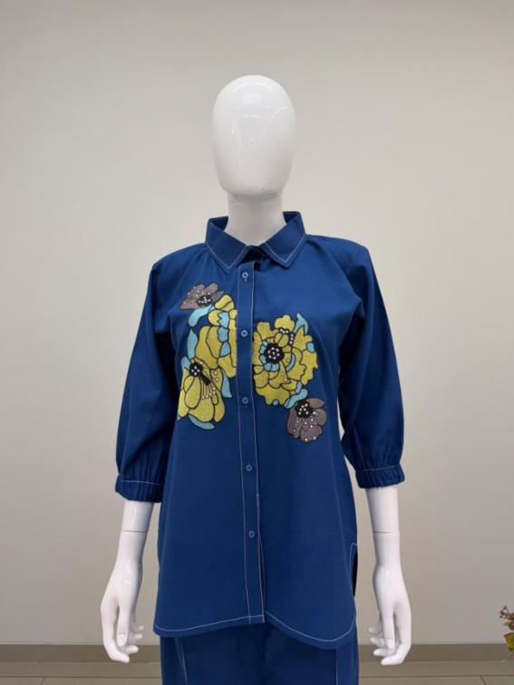 Cotton Embroidered Co-Ord Set with Pant and Inner