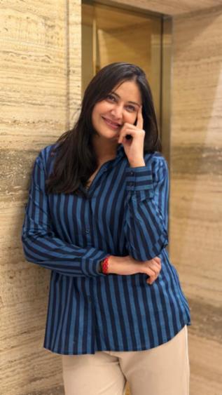 Cotton Shirt with Red Stripes