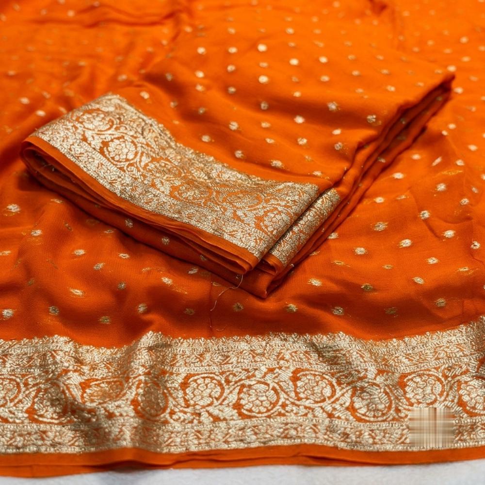 Viscose Georgette Saree with Running Blouse 