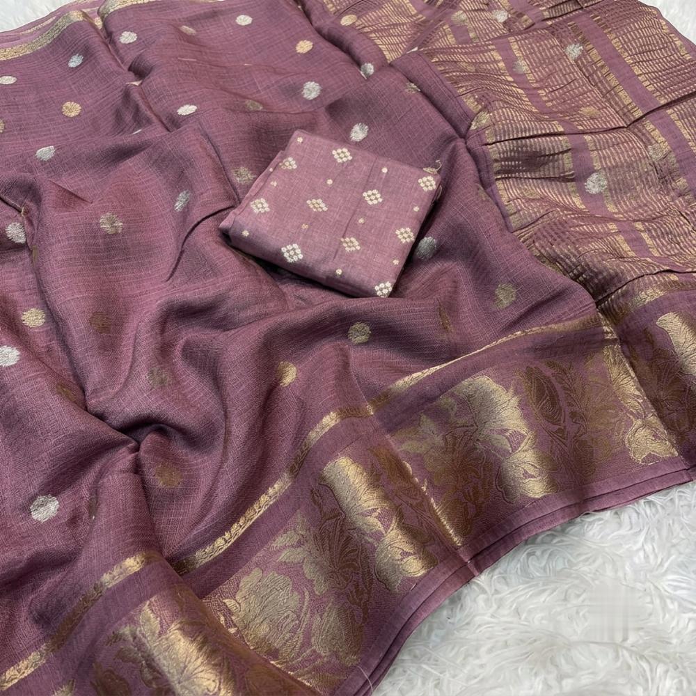 Pure viscose Kota Doriya saree with jacquard weaving border and butti