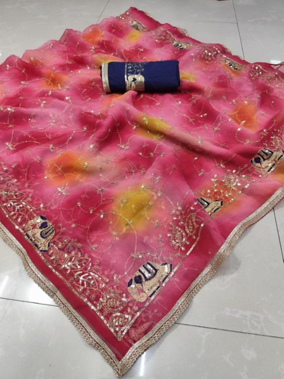 Spy Georgette Saree with Sequence Work