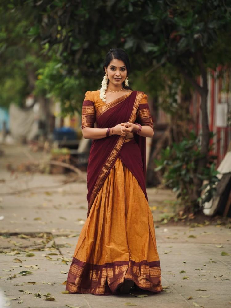 Kanjivaram Silk Zari Weaving Work Lehenga