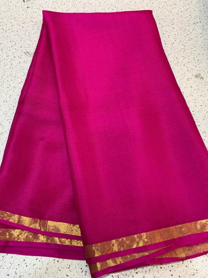 Ranipink Atr Silk Cotton Saree with Blouse Piece 