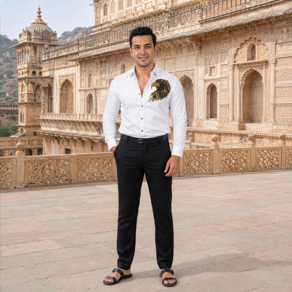 Premium Cotton Unstitched Menâs Shirt & Pant Fabric Set