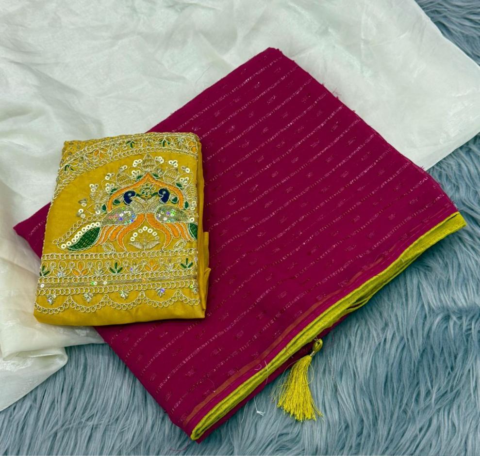 Popping Border Saree