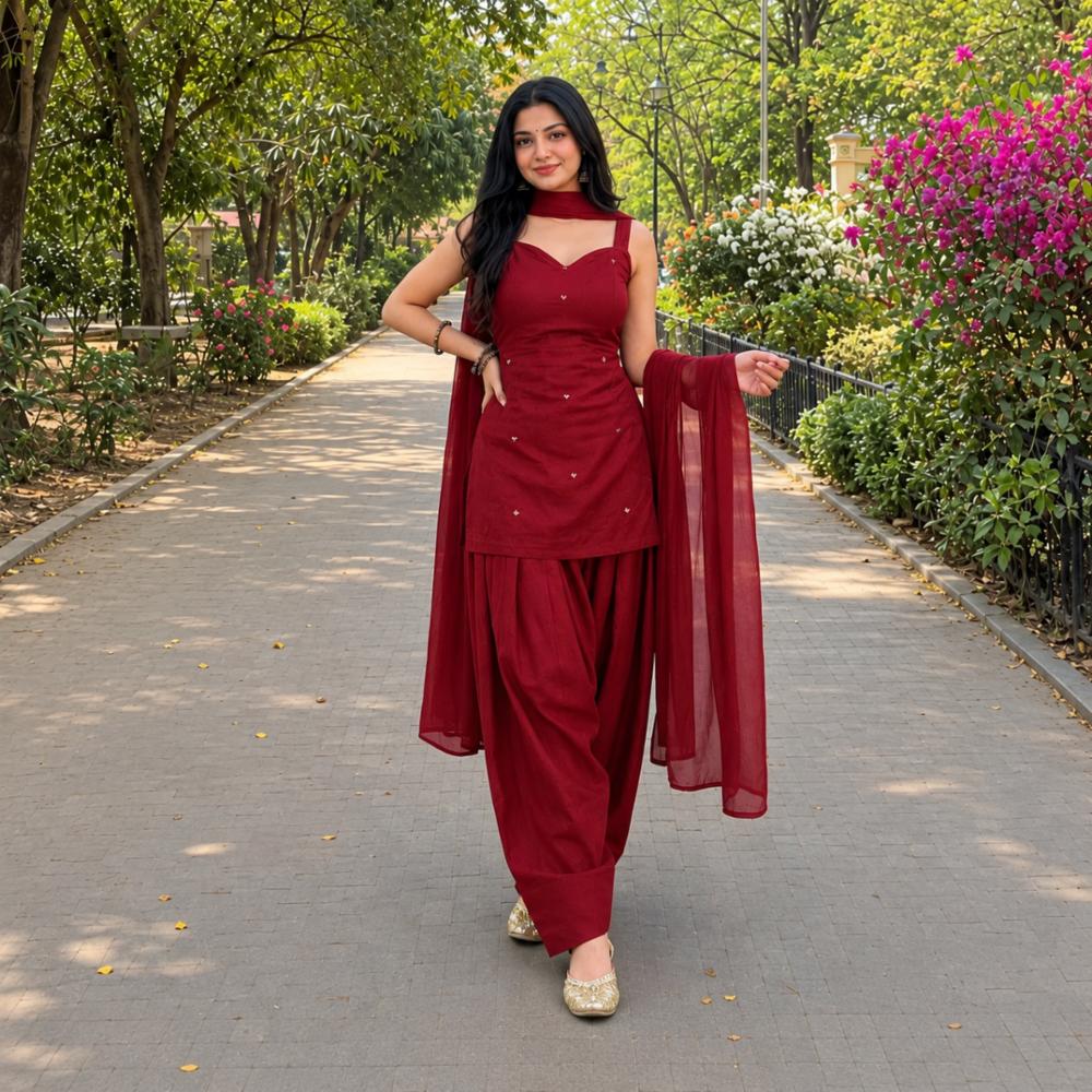 Original Farshi Salwar Set Pure Cotton with Embroidery Kurta
