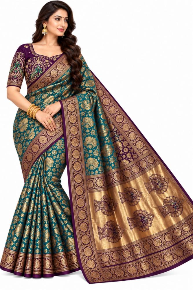 Saree for Women with Unstitched Blouse Piece 