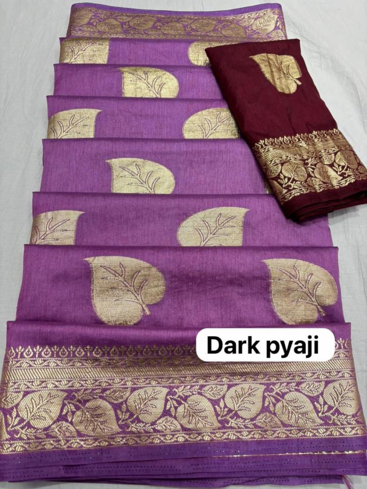 Dola Silk Saree with Zari Woven Border