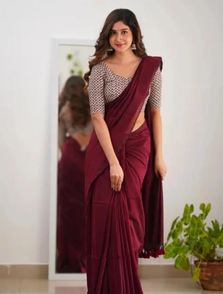 pure Cutton saree for women 