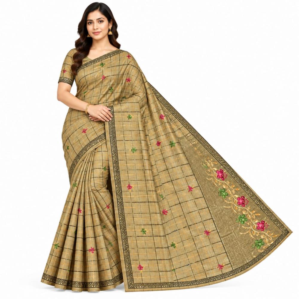 Cotton Saree Without Blouse