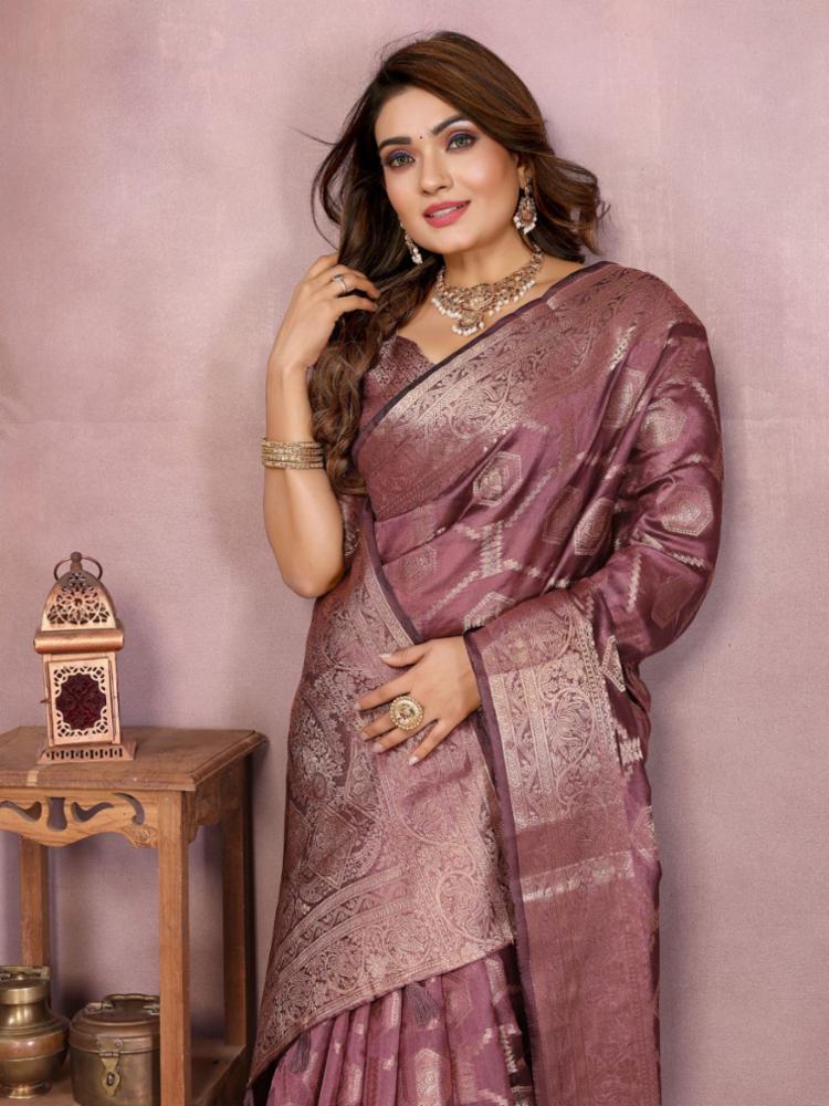 Premium Soft Organza Silk Banarasi Saree with Zari Border