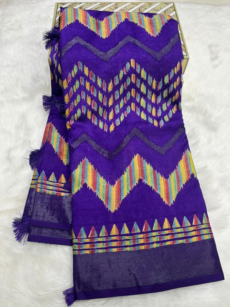 Exclusive Linen Jute Brasso Saree with Rich Pallu