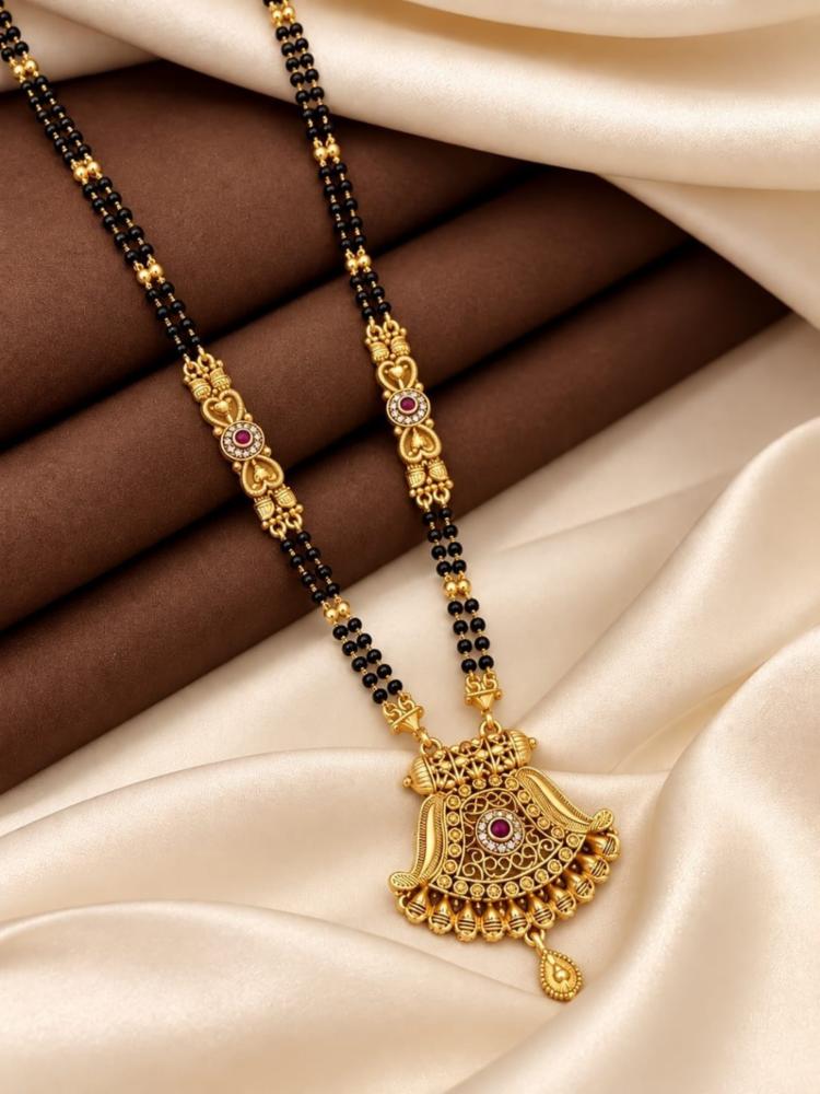 Traditional Double-Layered Mangalsutra Necklace Set