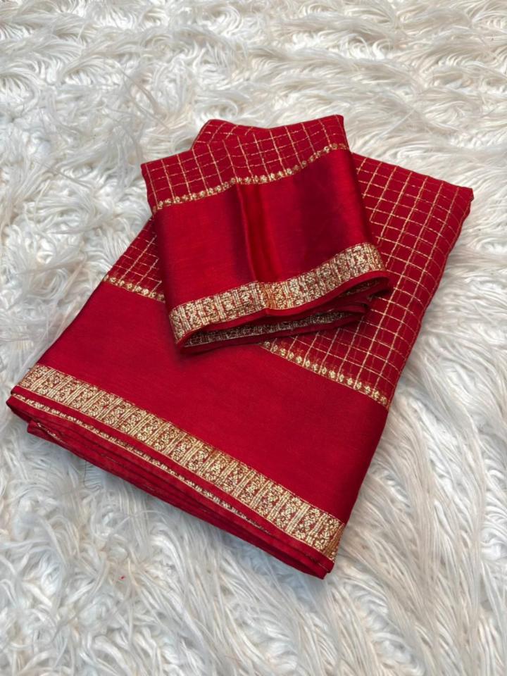 Viscose Georgette Saree with Blouse Piece
