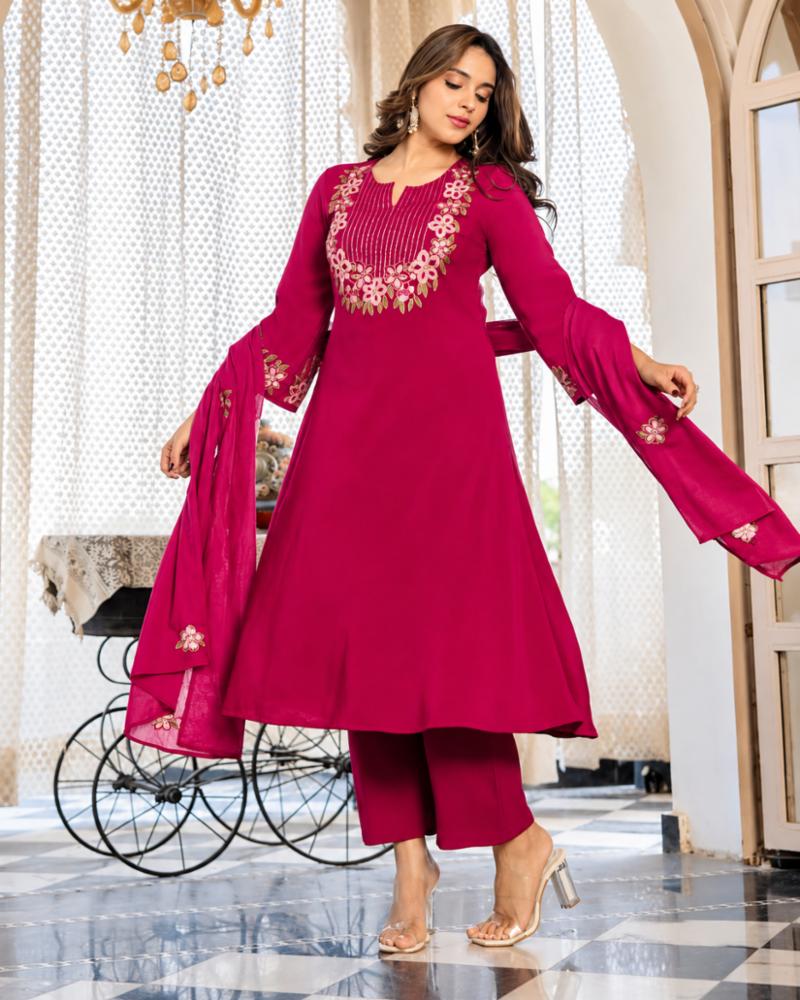 Soft Georgette Printed Anarkali Kurta Set