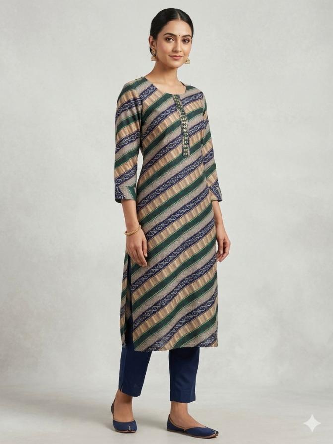 Elevate your everyday style with this elegant Straight Rayon Kurta
